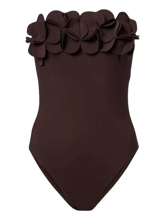 Tess floral-appliqué swimsuit