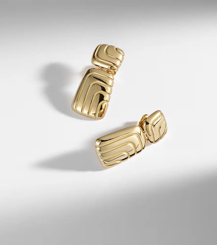 Pamela Zamore Labyrinth 18kt gold drop earrings | Thumbnail 5