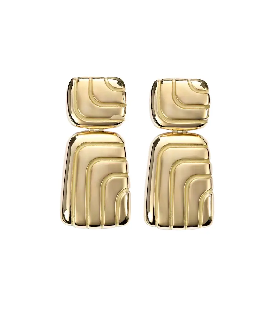 Pamela Zamore Labyrinth 18kt gold drop earrings | Image 1 Pamela Zamore Labyrinth 18kt gold drop earrings | Image 1