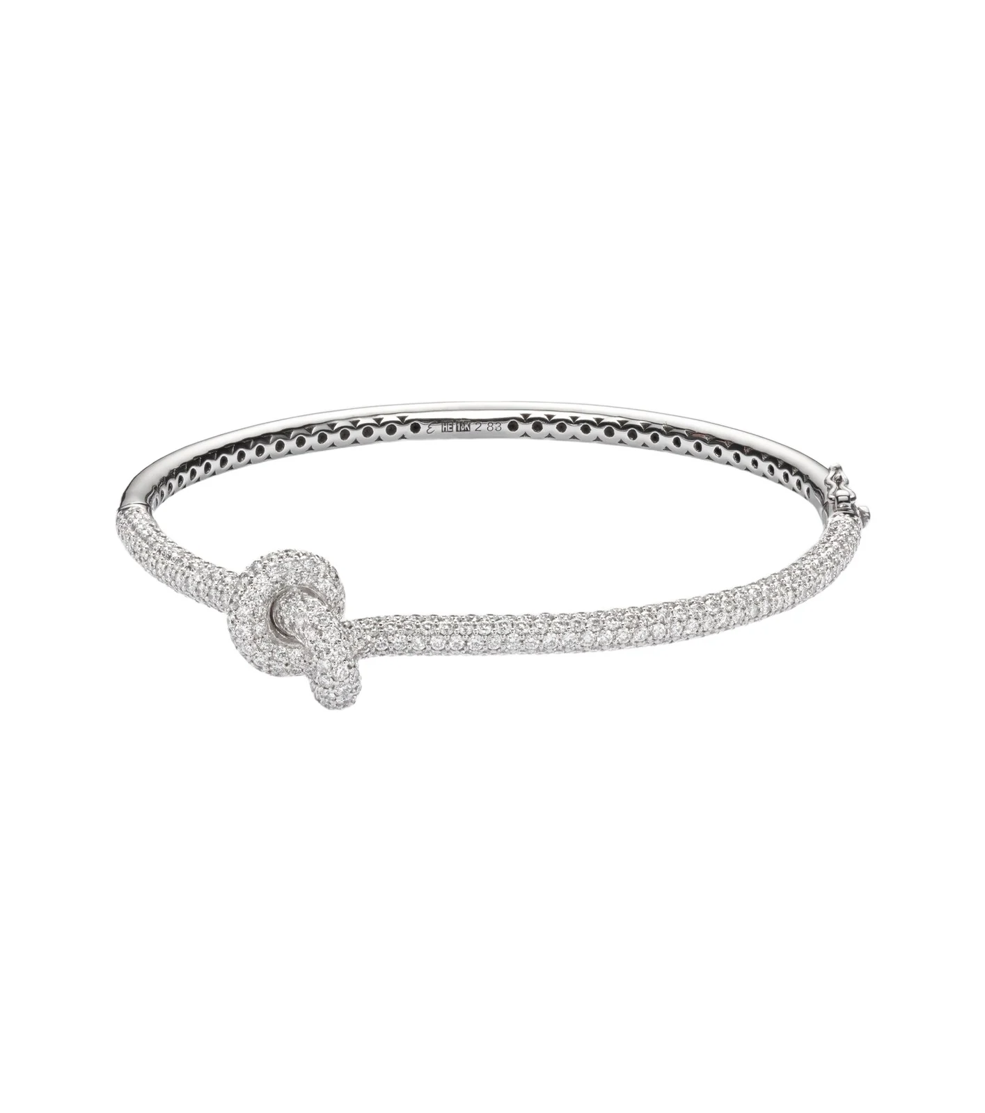 Legacy Knot 18kt white gold bangle with diamonds Legacy Knot 18kt white gold bangle with diamonds
