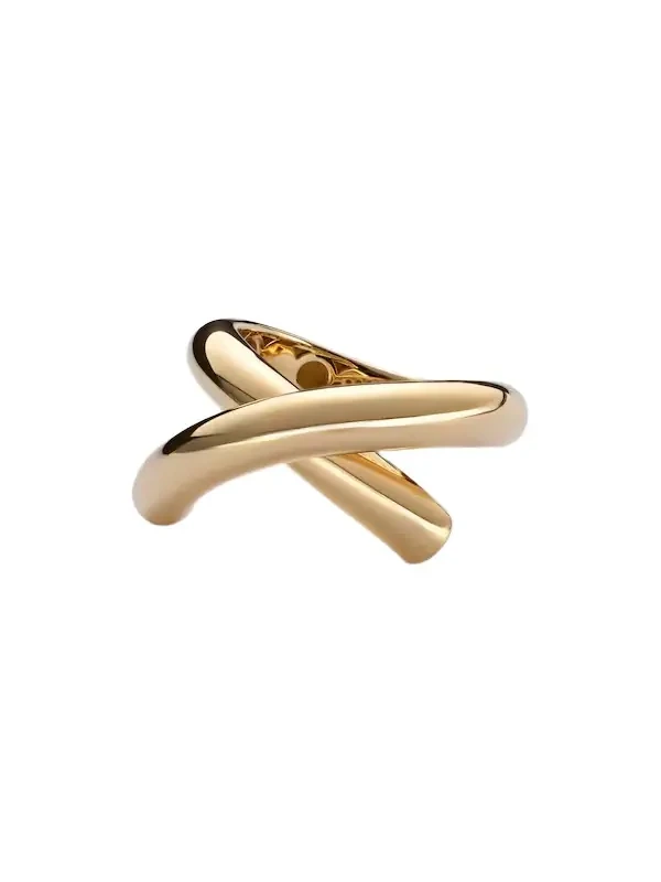 Cross Loop Medium 18kt gold ring