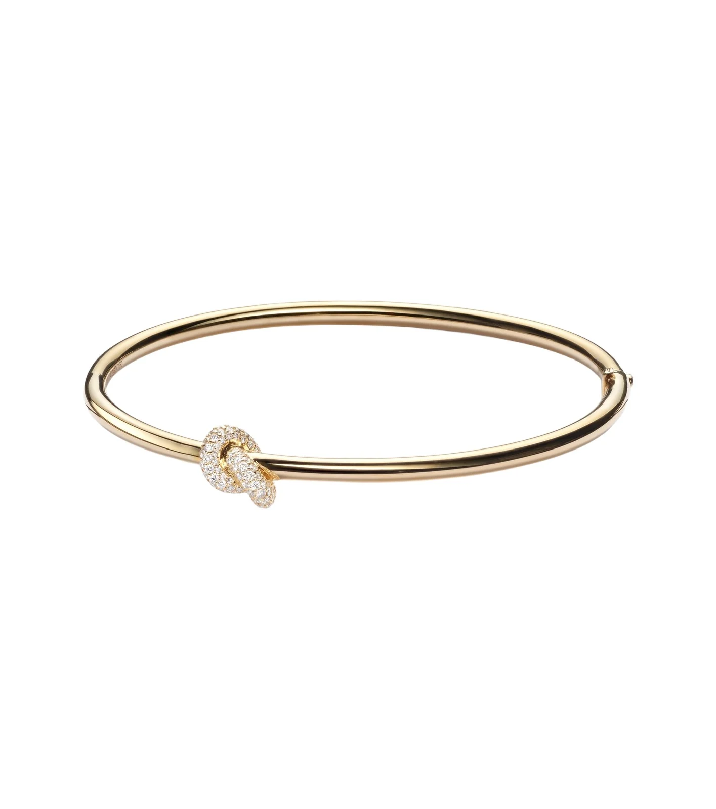 Legacy Knot 18kt gold bangle with diamonds Legacy Knot 18kt gold bangle with diamonds