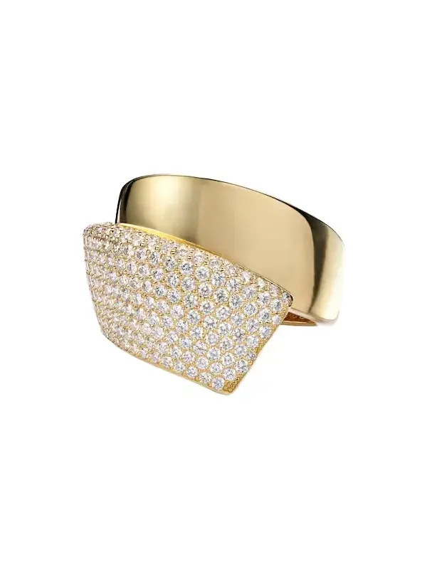 Divino 18kt gold ring with diamonds