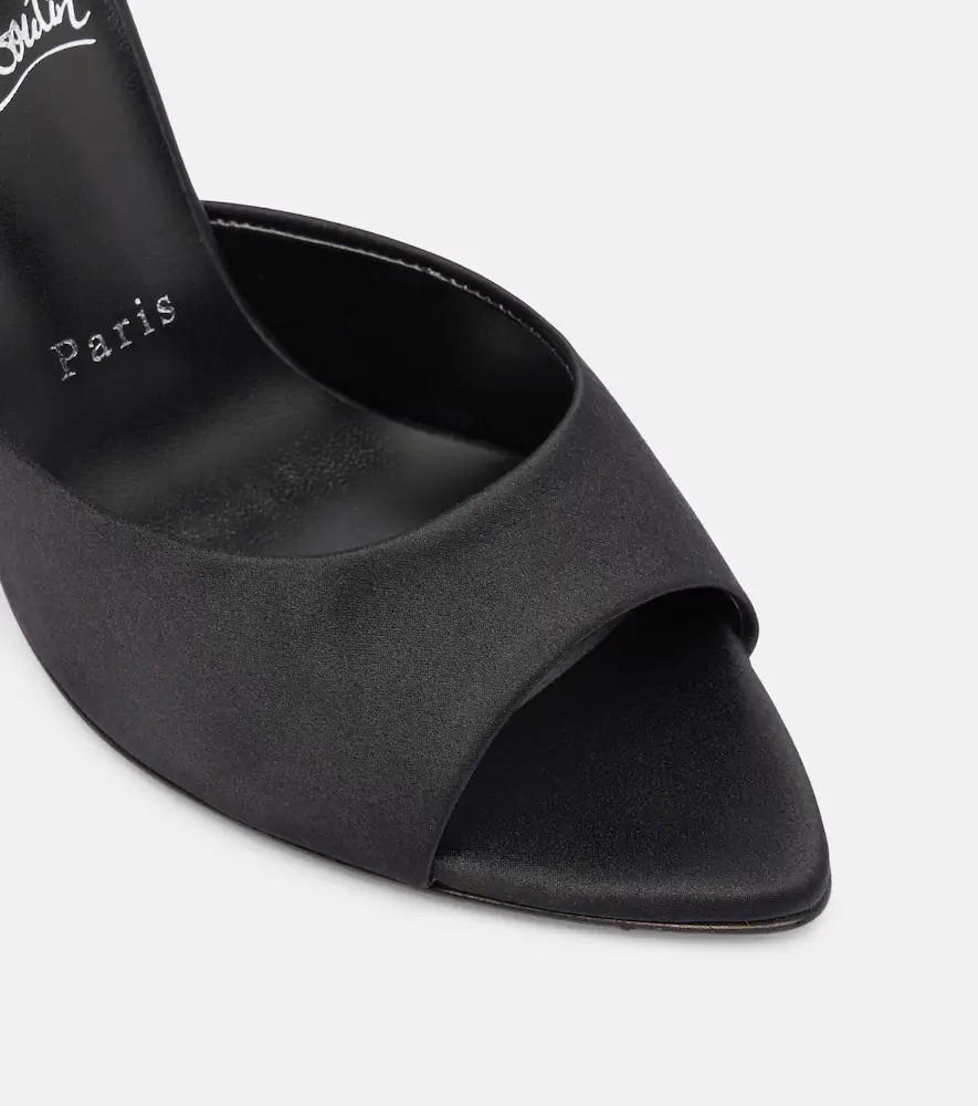 Christian Louboutin Miss Z 100 crêpe satin mules | Thumbnail 3 Christian Louboutin Miss Z 100 crêpe satin mules | Thumbnail 3