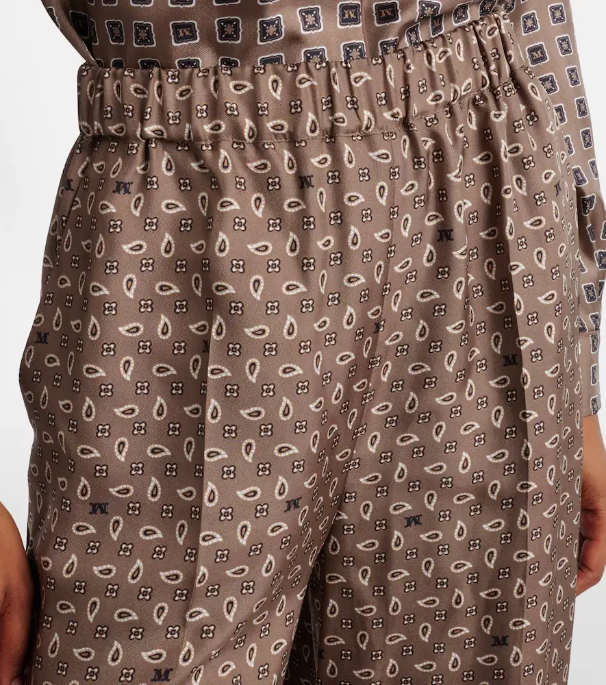 Max Mara Vischio printed silk satin wide-leg pants | Thumbnail 3