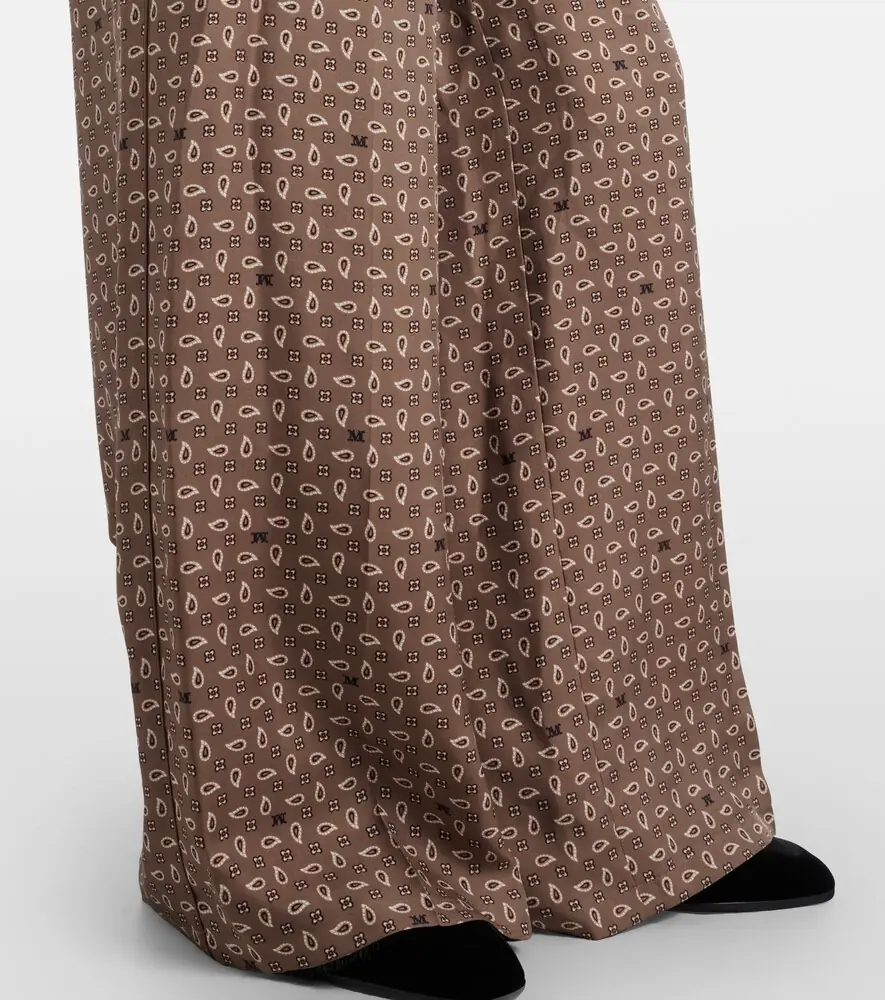 Max Mara Vischio printed silk satin wide-leg pants | Thumbnail 5
