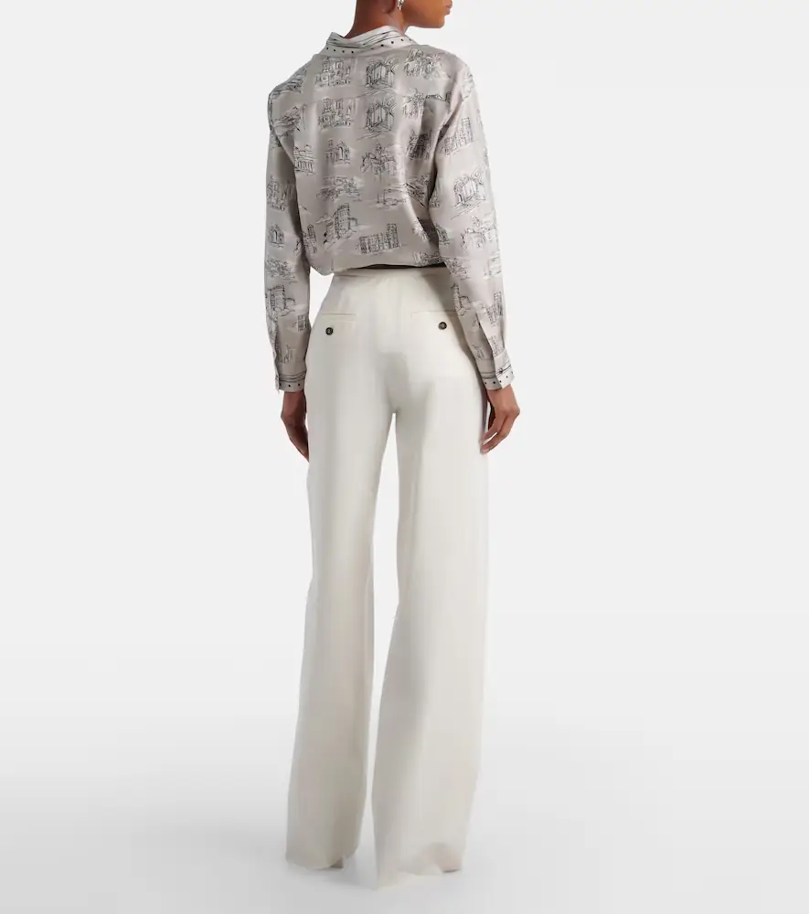 Max Mara Dentice cotton-blend wide-leg pants | Thumbnail 2 Max Mara Dentice cotton-blend wide-leg pants | Thumbnail 2
