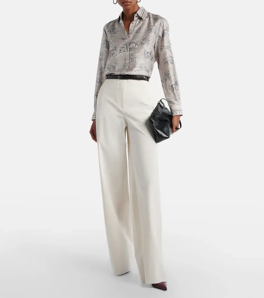 Max Mara Dentice cotton-blend wide-leg pants | Thumbnail 5 Max Mara Dentice cotton-blend wide-leg pants | Thumbnail 5