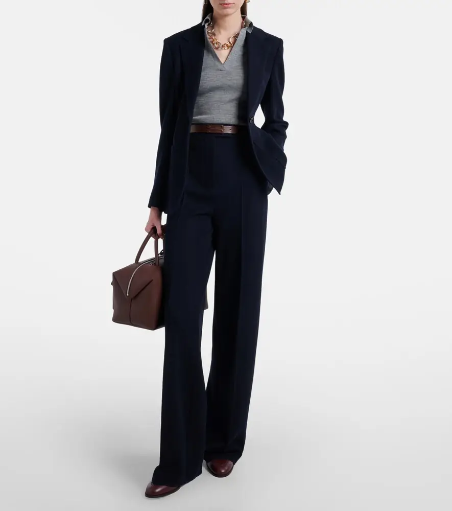 Max Mara Attinia virgin wool piqué wide-leg pants | Thumbnail 6 Max Mara Attinia virgin wool piqué wide-leg pants | Thumbnail 6