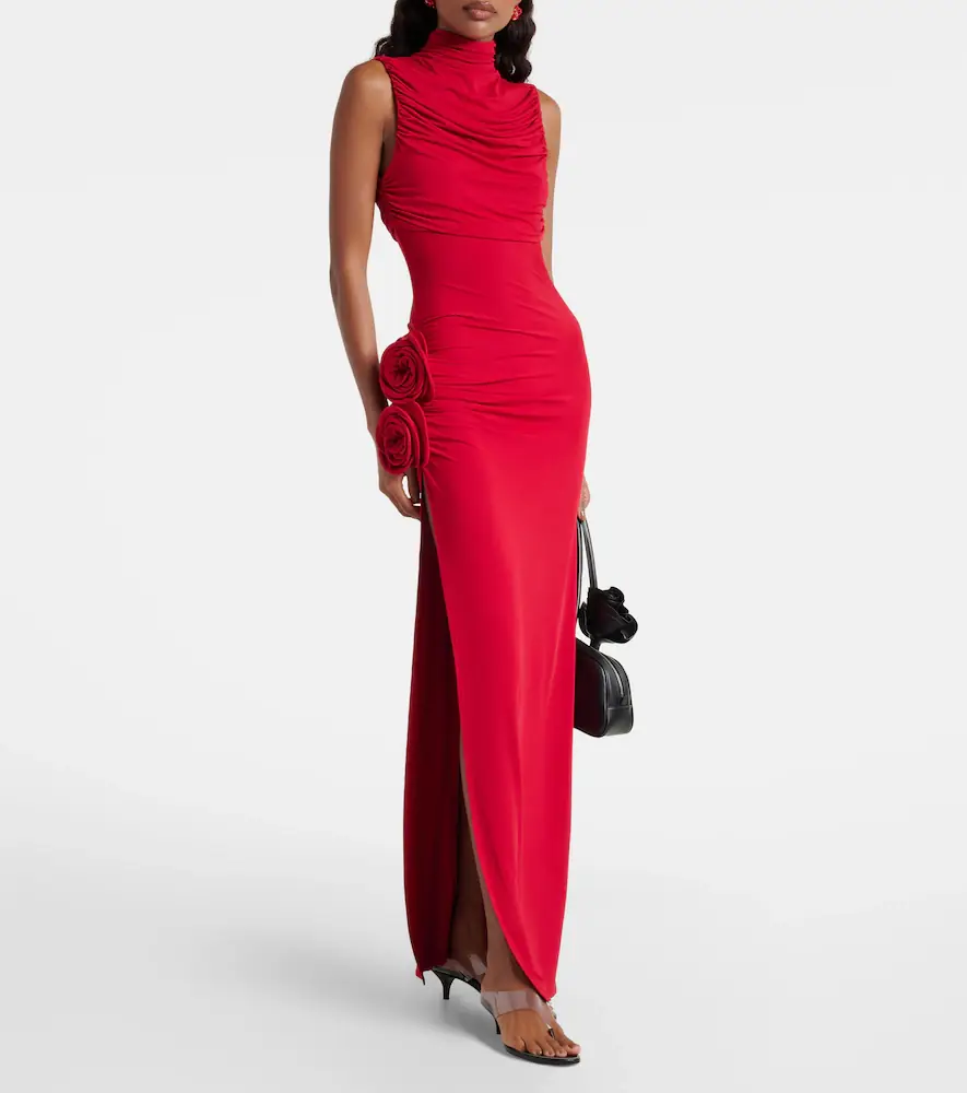 Magda Butrym Floral-appliqué draped gown | Thumbnail 3