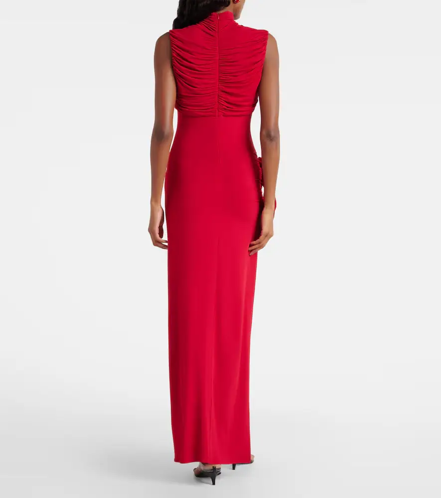 Magda Butrym Floral-appliqué draped gown | Thumbnail 4