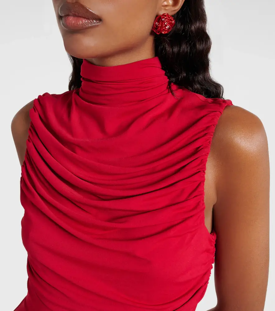 Magda Butrym Floral-appliqué draped gown | Thumbnail 5