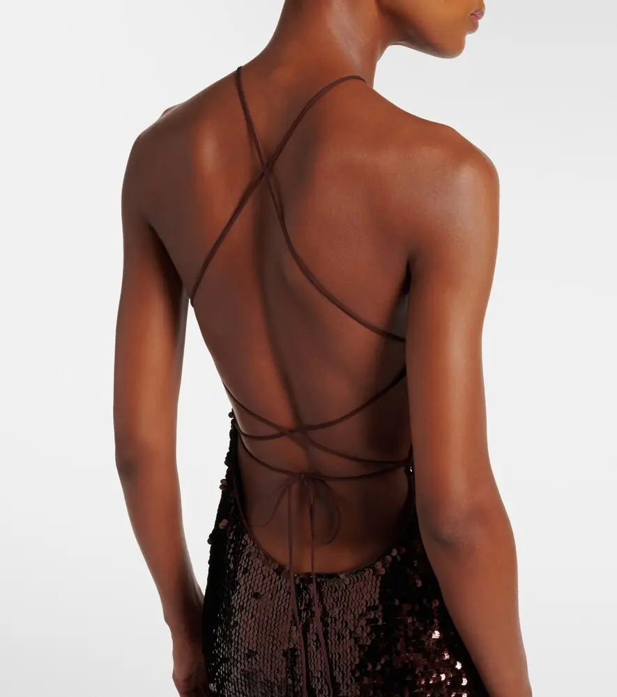 Magda Butrym Floral-appliqué sequined gown | Thumbnail 3 Magda Butrym Floral-appliqué sequined gown | Thumbnail 3