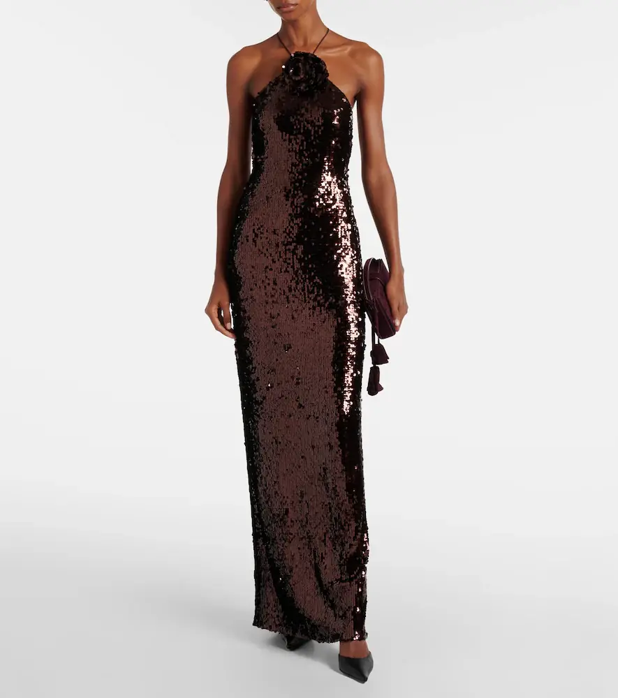 Magda Butrym Floral-appliqué sequined gown | Thumbnail 4 Magda Butrym Floral-appliqué sequined gown | Thumbnail 4