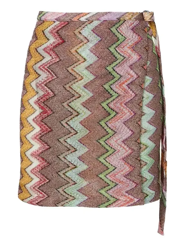 Zigzag lamé wrap skirt Zigzag lamé wrap skirt