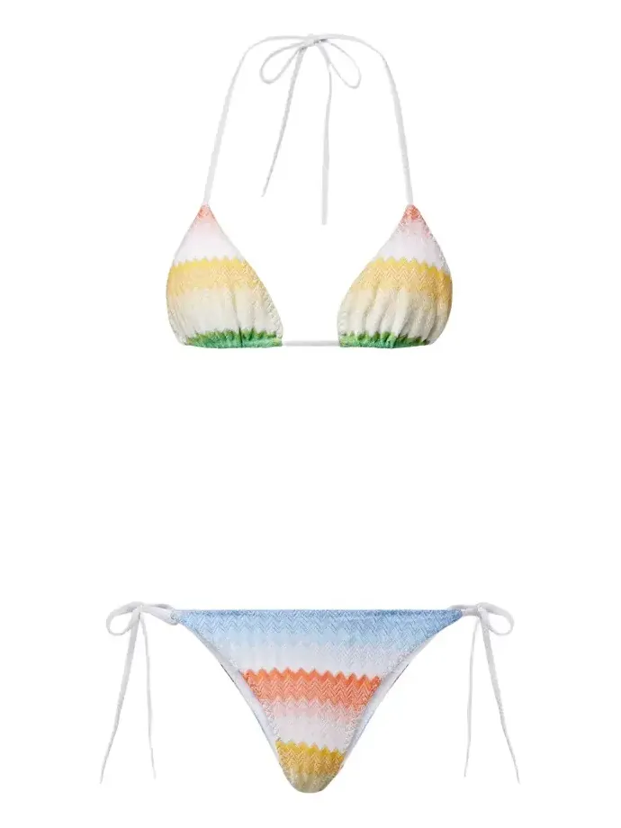 Chevron lamé bikini