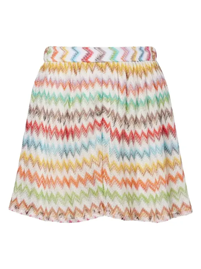 Zigzag lamé shorts Zigzag lamé shorts