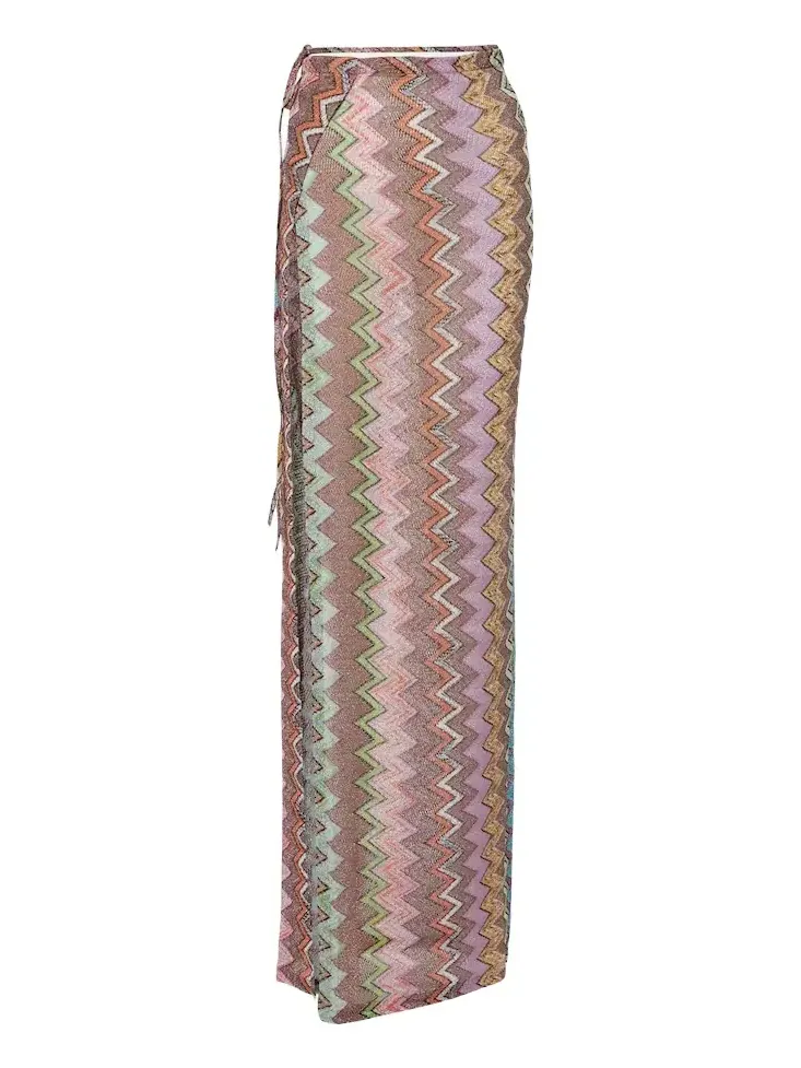 Zigzag lamé wrap skirt Zigzag lamé wrap skirt