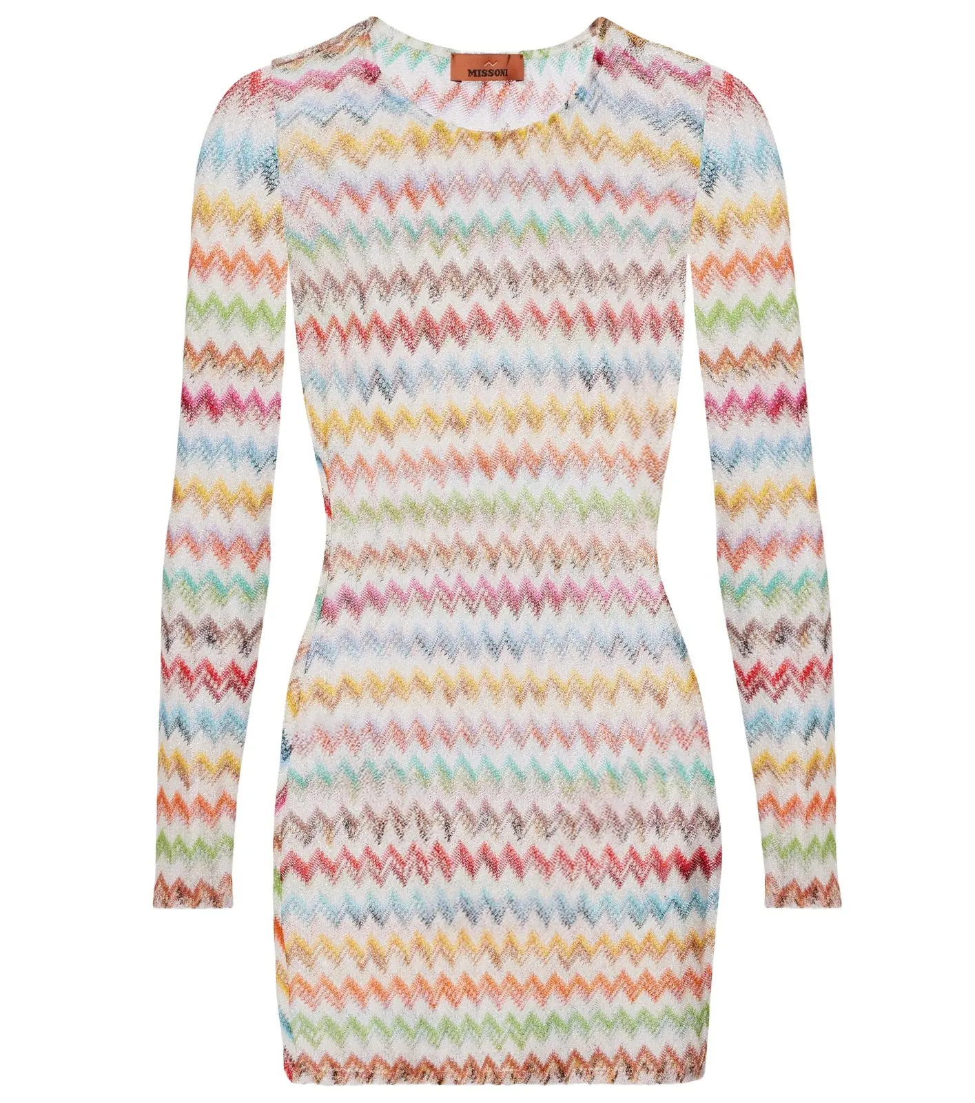 Zigzag lamé minidress