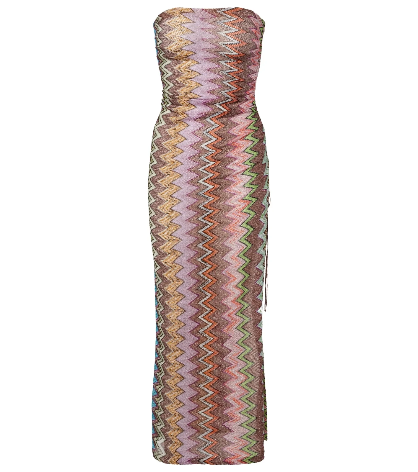 Zigzag lamé maxi dress