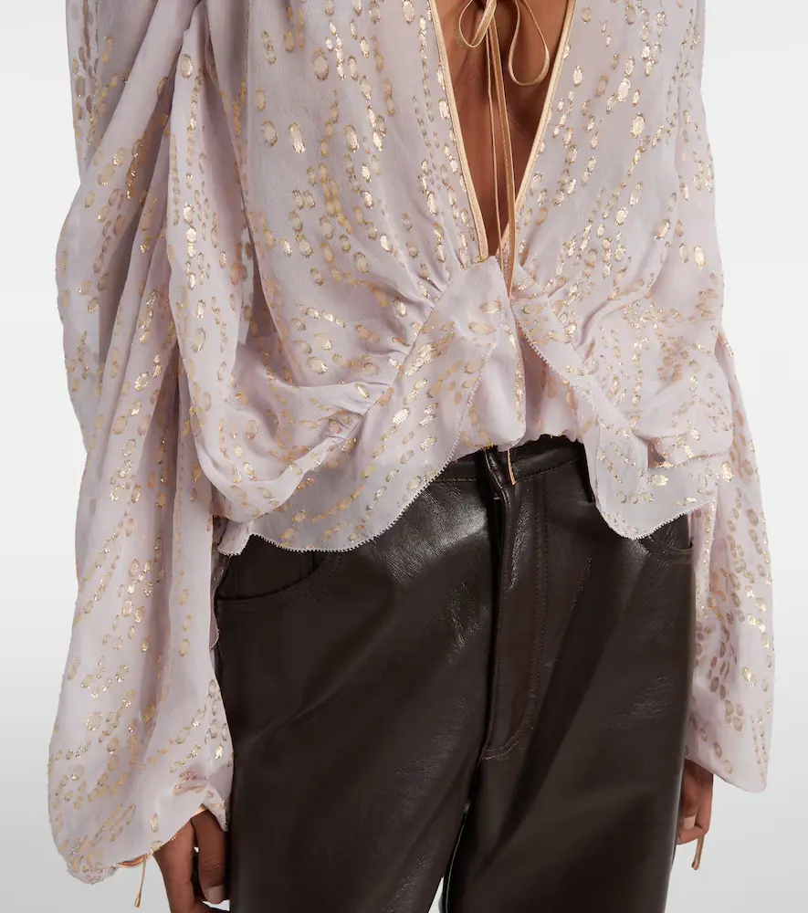 Jacques Wei Ruffled silk-blend shirt | Thumbnail 2
