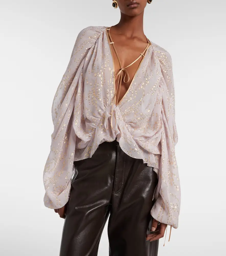 Jacques Wei Ruffled silk-blend shirt | Thumbnail 5