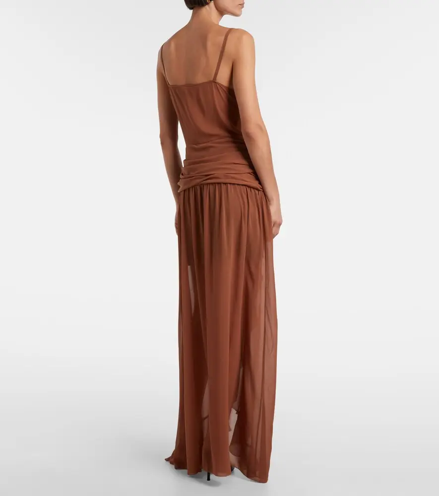 Jacques Wei Draped ruffled maxi dress | Thumbnail 5