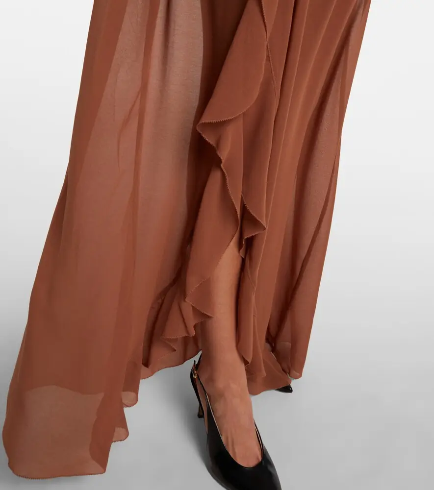 Jacques Wei Draped ruffled maxi dress | Thumbnail 6