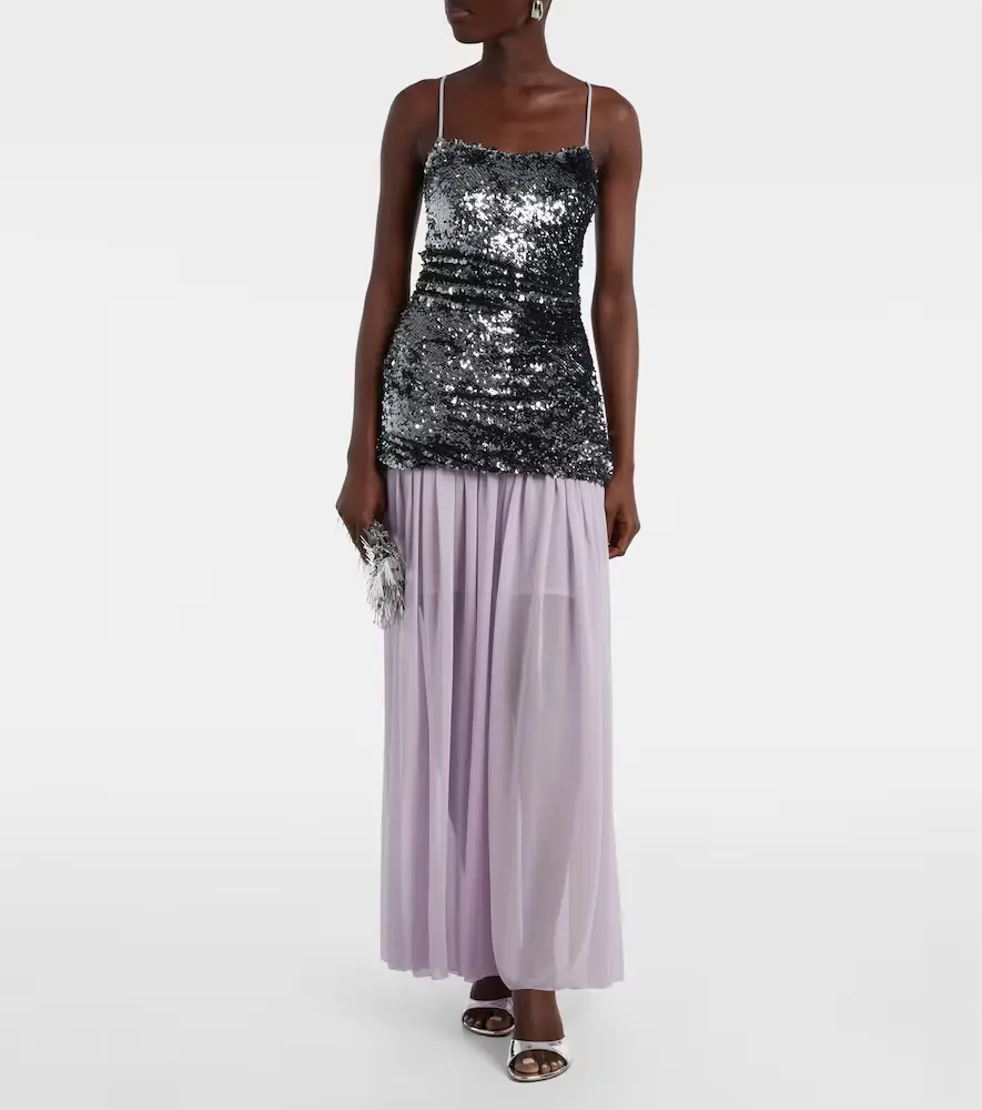 Jacques Wei Sequined paneled maxi dress | Thumbnail 2