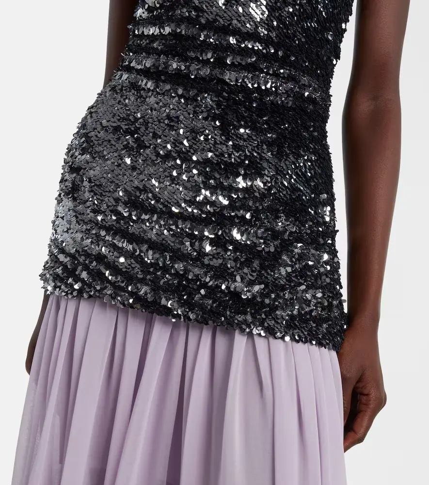 Jacques Wei Sequined paneled maxi dress | Thumbnail 3