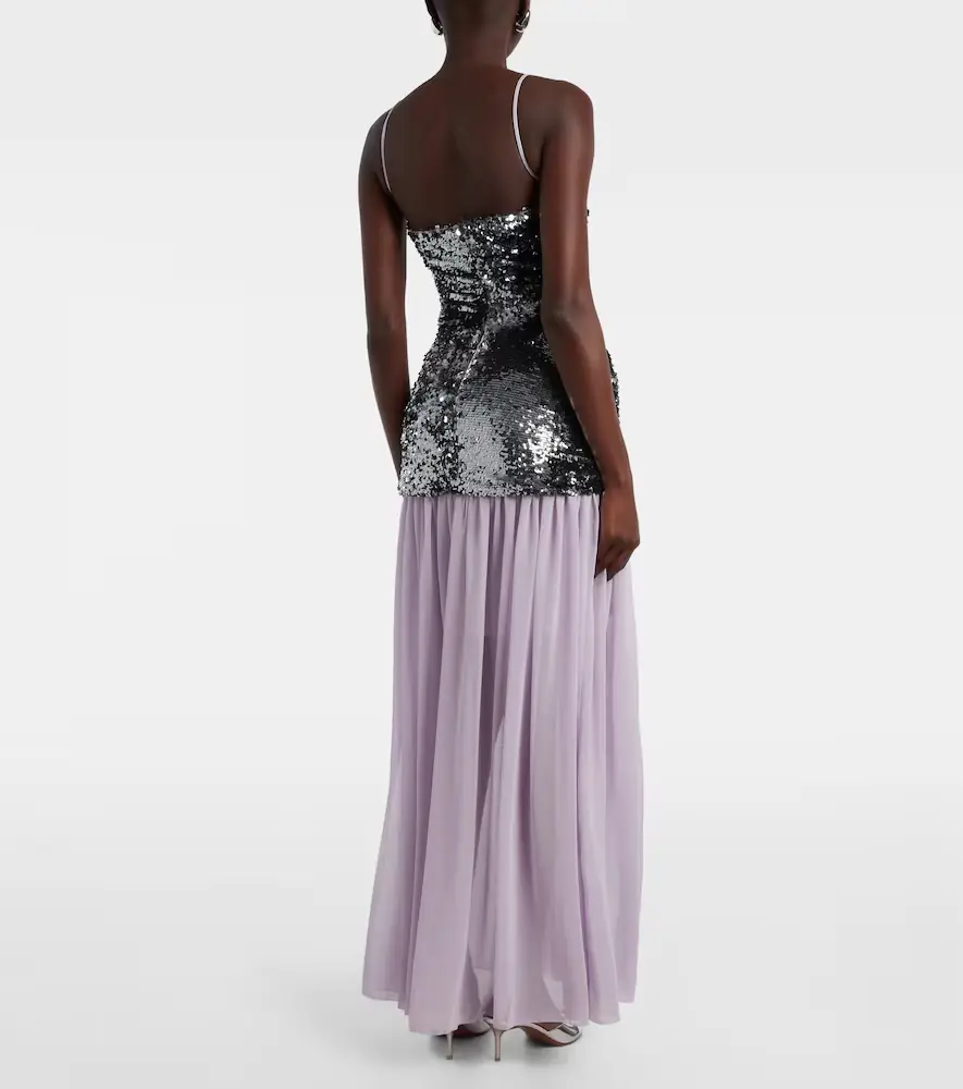 Jacques Wei Sequined paneled maxi dress | Thumbnail 6