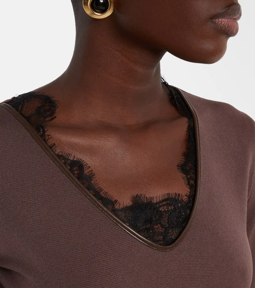 Jacques Wei Lace-trimmed bodysuit | Thumbnail 4