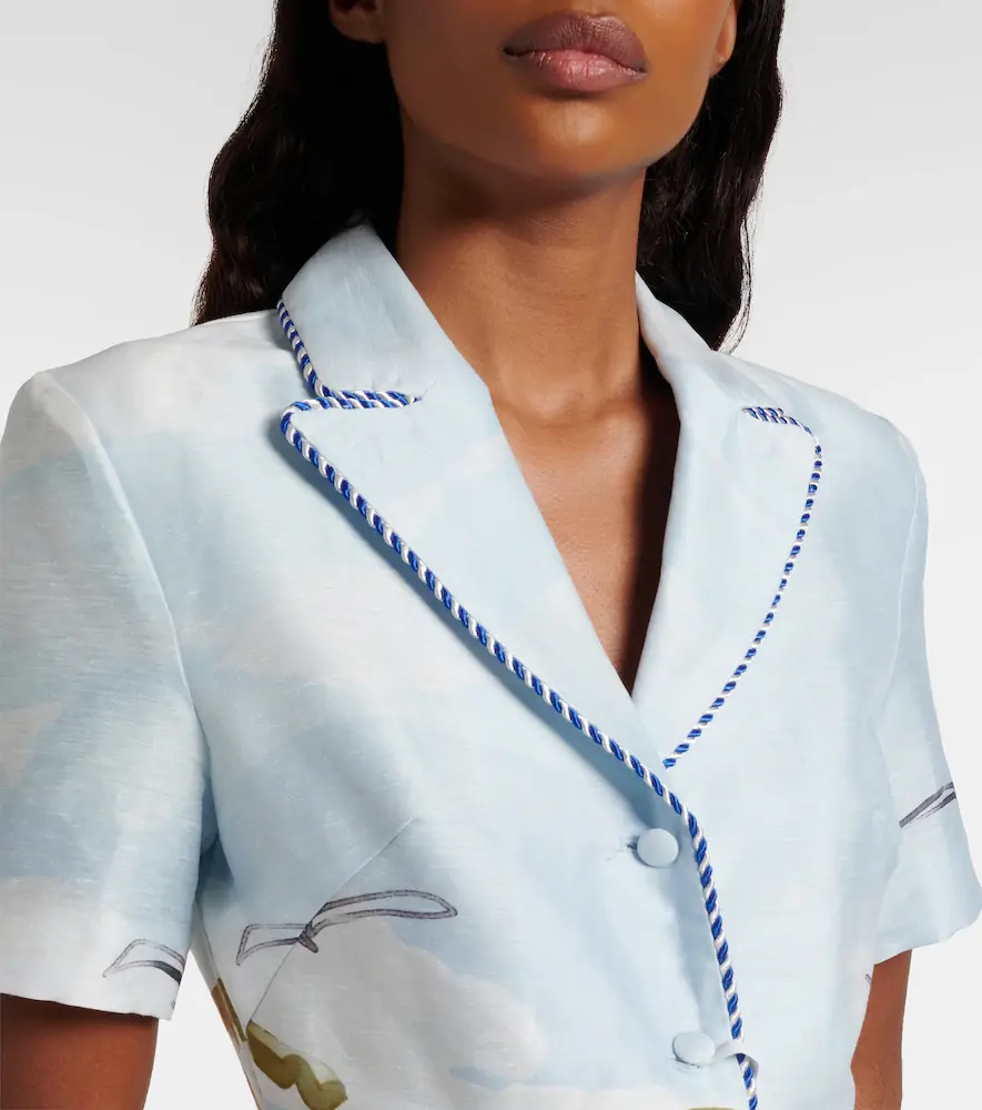 Leo Lin Brigitte linen-blend canvas minidress | Thumbnail 5 Leo Lin Brigitte linen-blend canvas minidress | Thumbnail 5
