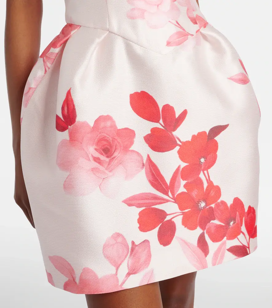 Monique Lhuillier Floral bustier dress | Thumbnail 2