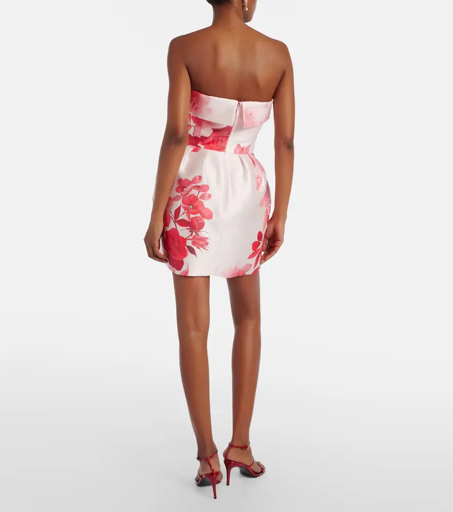 Monique Lhuillier Floral bustier dress | Thumbnail 5