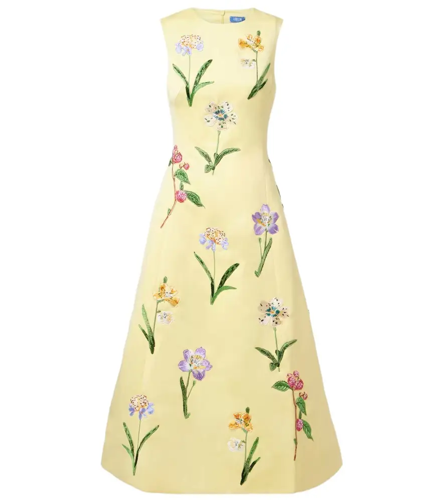 Leo Lin Cleo beaded floral midi dress | Image 1 Leo Lin Cleo beaded floral midi dress | Image 1