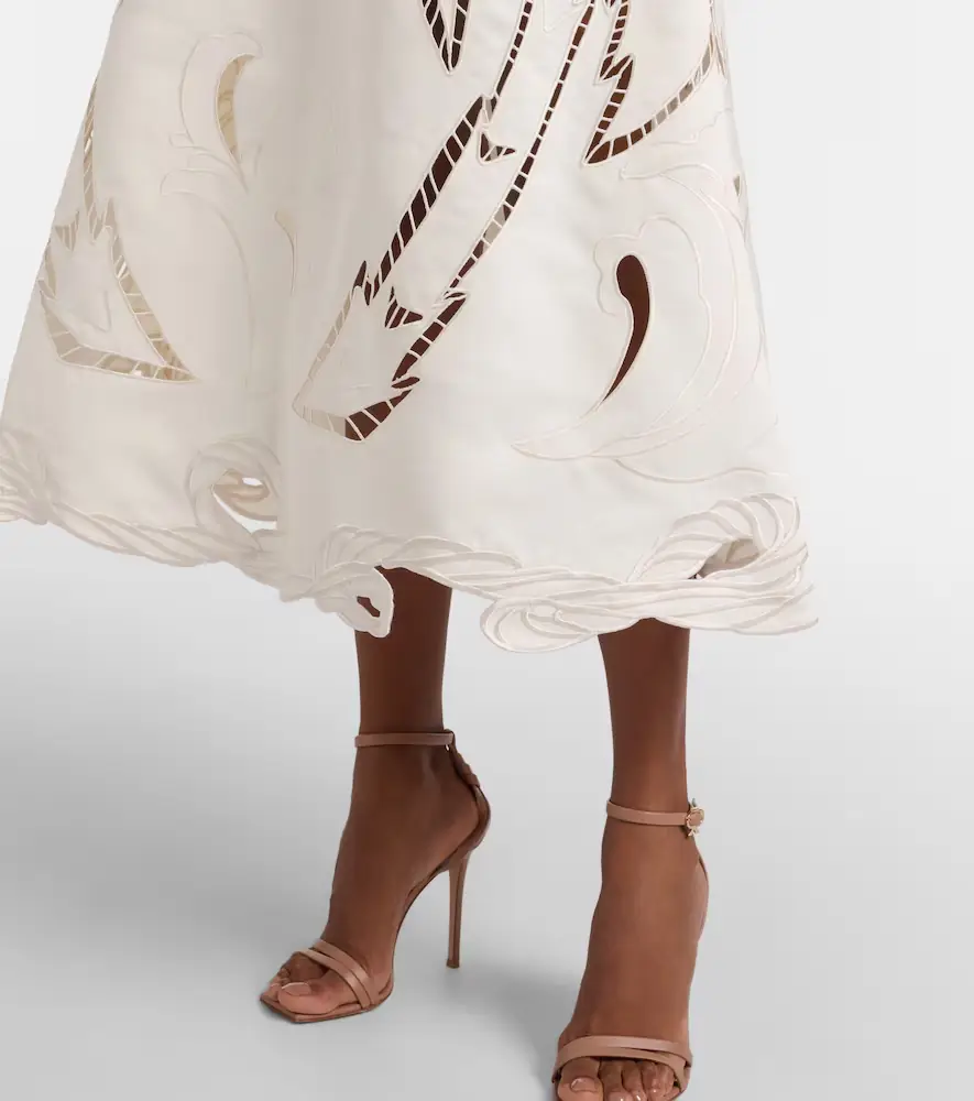 Leo Lin Palm laser-cut embroidered midi dress | Thumbnail 6 Leo Lin Palm laser-cut embroidered midi dress | Thumbnail 6