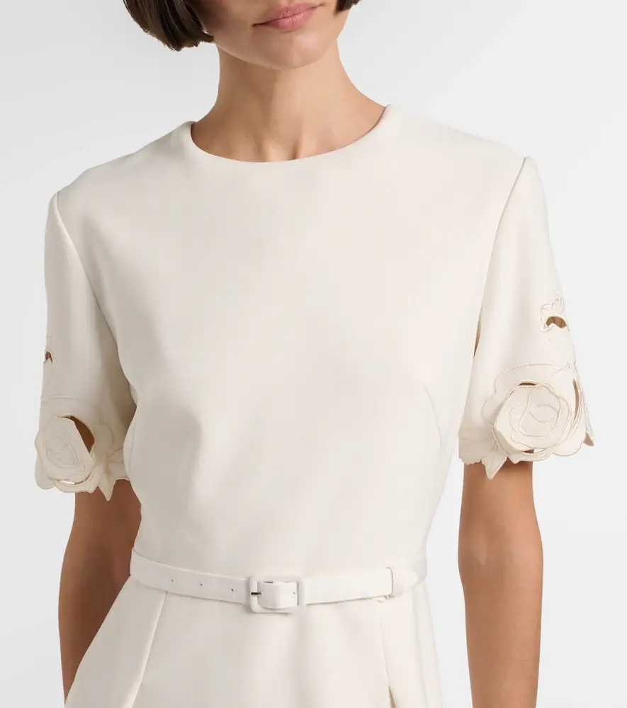 Leo Lin Aurelie belted floral-appliqué minidress | Thumbnail 4