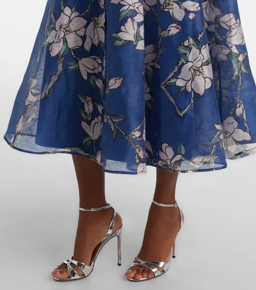 Leo Lin Katrina floral linen-blend midi dress | Thumbnail 6 Leo Lin Katrina floral linen-blend midi dress | Thumbnail 6