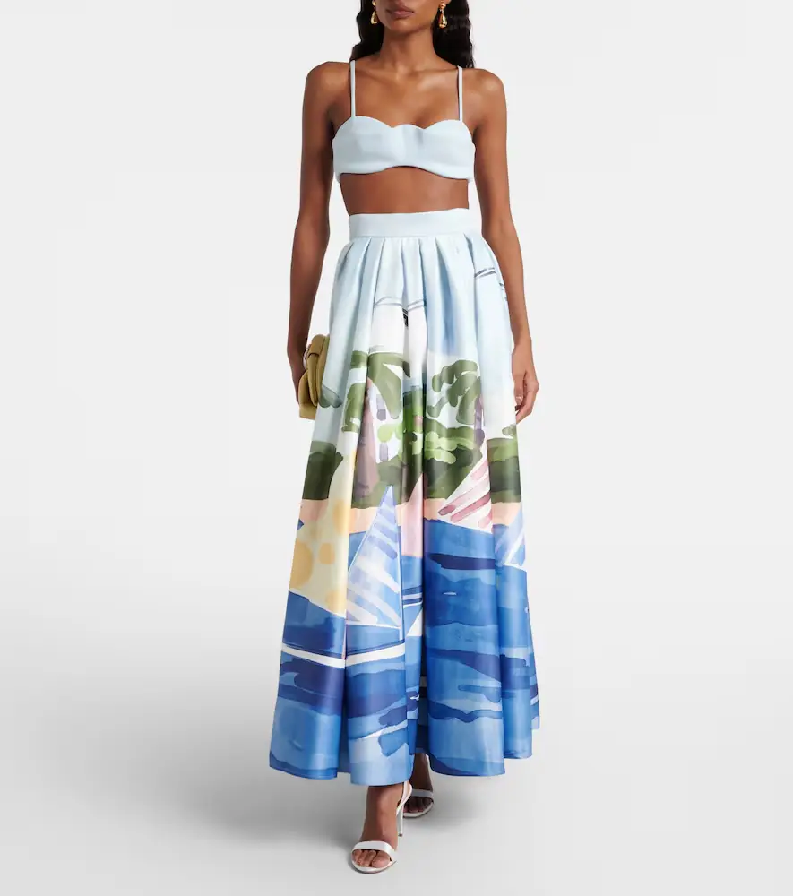 Leo Lin Printed pleated maxi skirt | Thumbnail 2 Leo Lin Printed pleated maxi skirt | Thumbnail 2