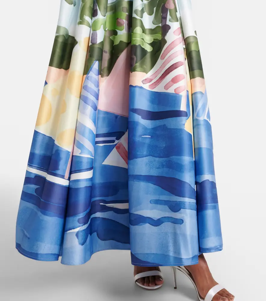 Leo Lin Printed pleated maxi skirt | Thumbnail 3 Leo Lin Printed pleated maxi skirt | Thumbnail 3