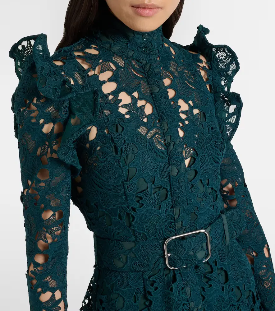 Leo Lin Aliyah belted lace midi dress | Thumbnail 6 Leo Lin Aliyah belted lace midi dress | Thumbnail 6