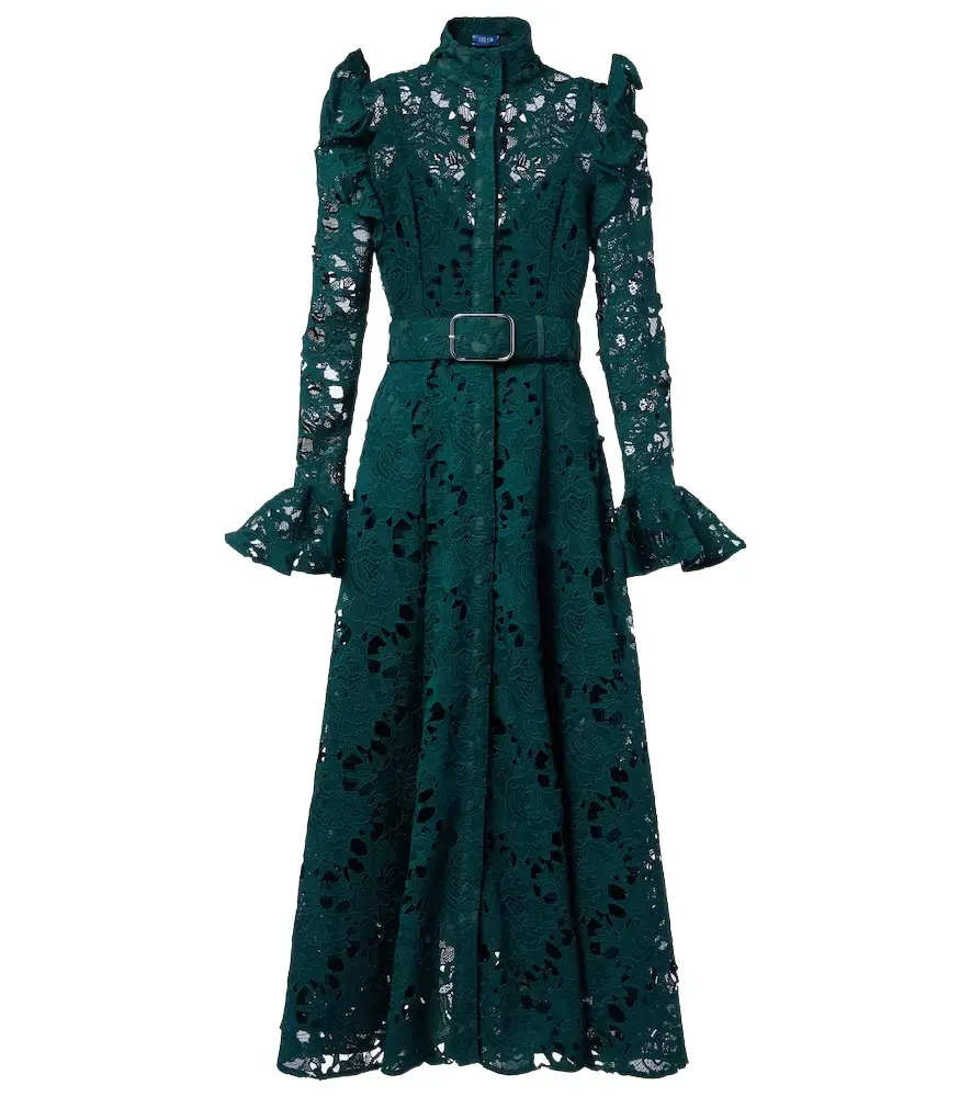 Leo Lin Aliyah belted lace midi dress | Image 1 Leo Lin Aliyah belted lace midi dress | Image 1