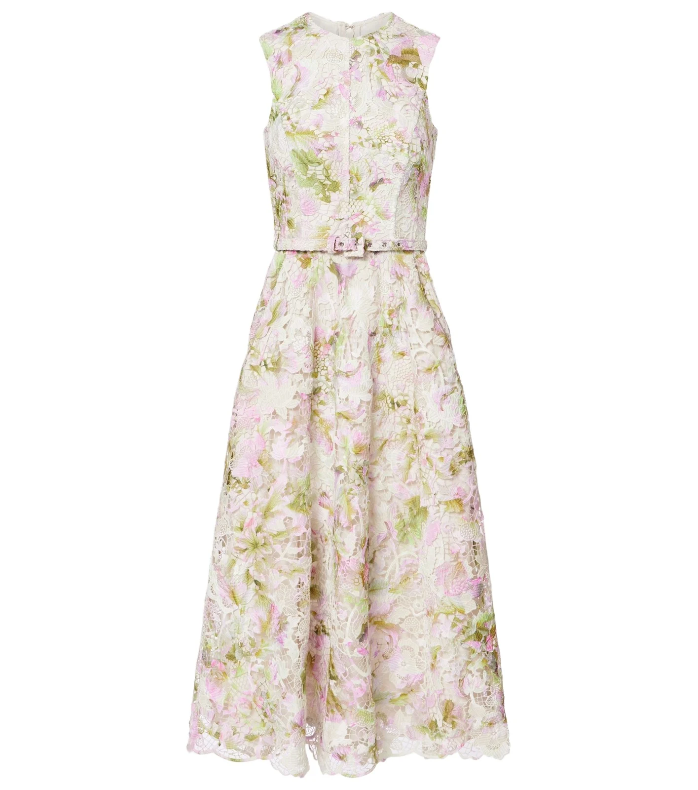 Belted lace midi dress Belted lace midi dress