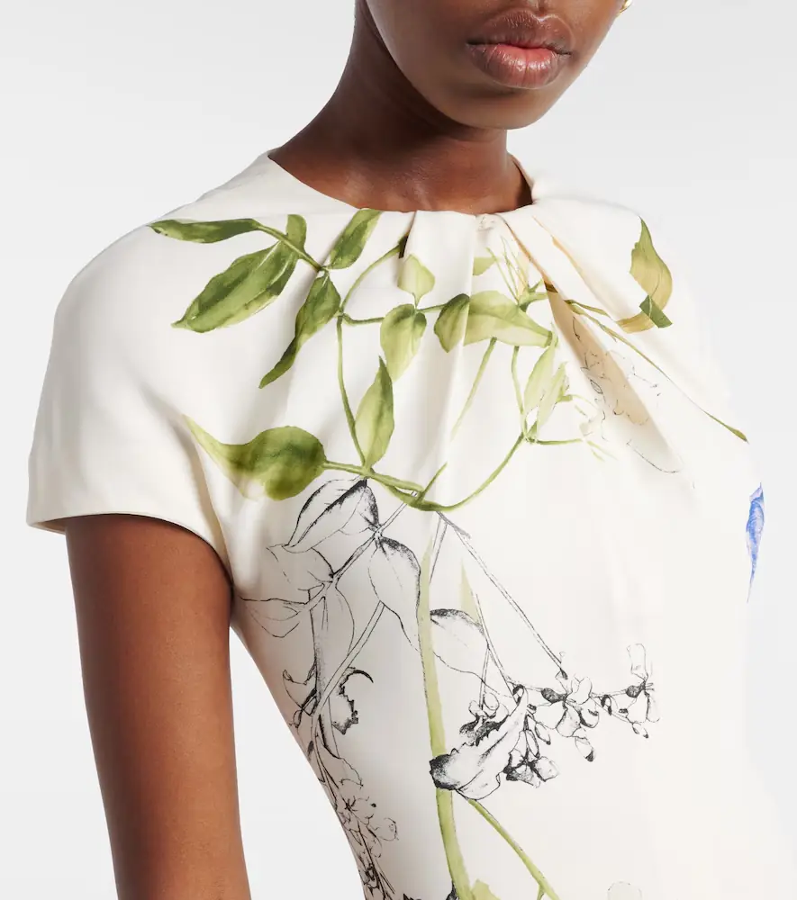 Monique Lhuillier Floral midi dress | Thumbnail 4