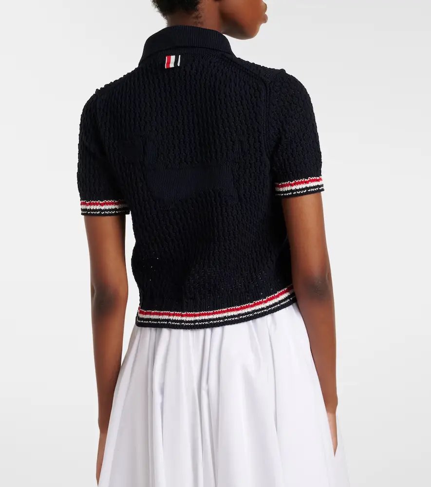 Thom Browne Pointelle cotton cardigan | Thumbnail 3
