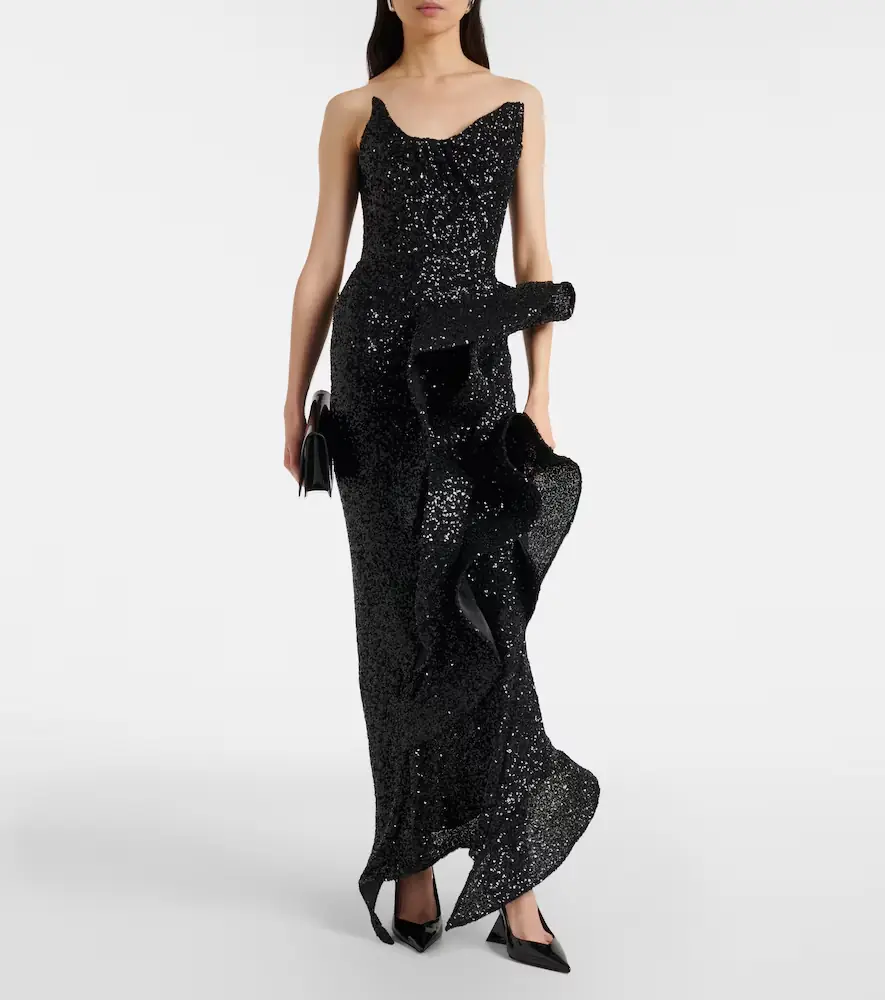 Maticevski Thistle Wave ruffled sequined gown | Thumbnail 3 Maticevski Thistle Wave ruffled sequined gown | Thumbnail 3