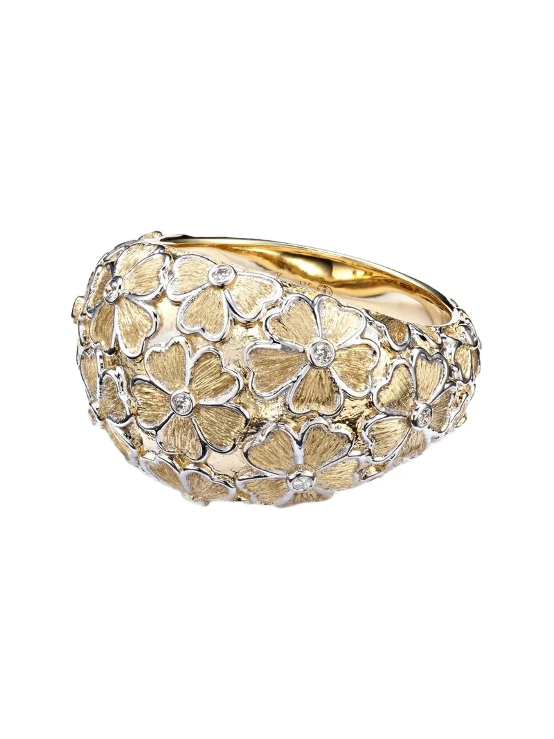 Dôme Fleurie 9kt gold ring with diamonds Dôme Fleurie 9kt gold ring with diamonds