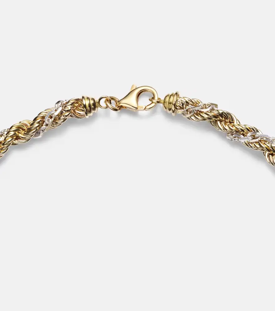 Yvonne Léon Yvonne Léon Corde Torsade 18kt gold and white gold necklace | Thumbnail 3