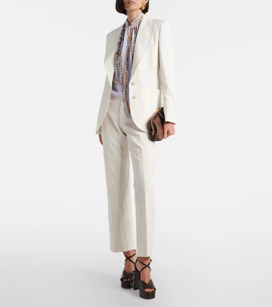 Etro Embroidered cotton-blend blazer | Thumbnail 2 Etro Embroidered cotton-blend blazer | Thumbnail 2